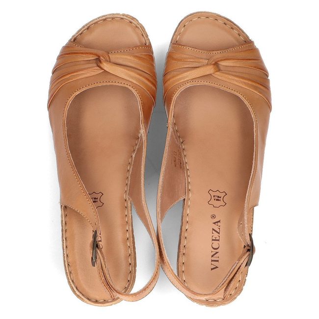 Leather sandals Vinceza Ginevra 4125 brown