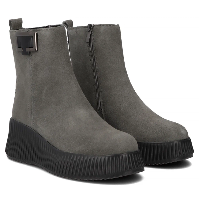 Leather ankle boots Filippo DBT6392/25 GR grey