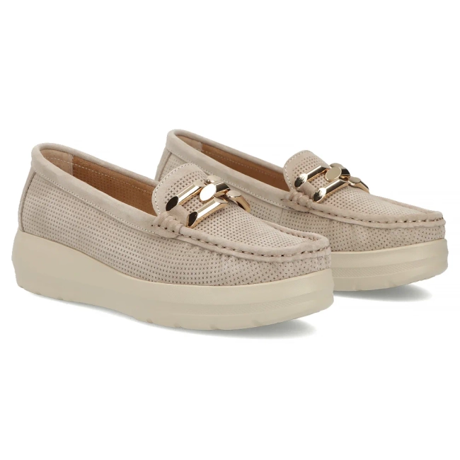 Leather sneakers Filippo DP7652/26 BE beige