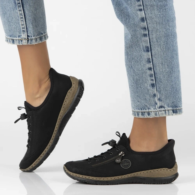 Półbuty Rieker N3267-01 czarne