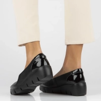 Leather shoes DP6162/24 BK black