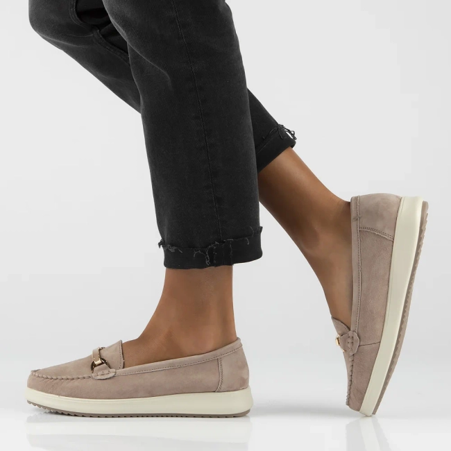 Skórzane mokasyny Filippo DP6135/25 TP taupe