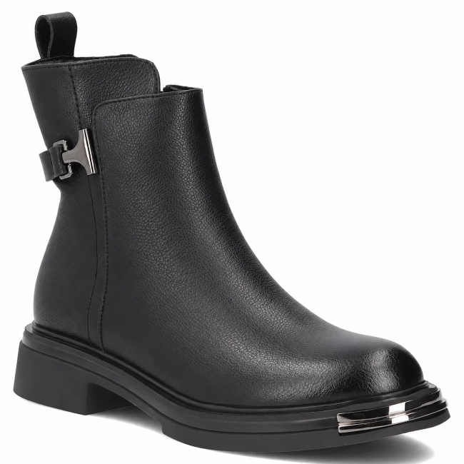Leather ankle boots Filippo DBT8044/26 BK black