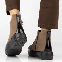 Leather platform ankle boots Filippo DBT8264/26 BE beige