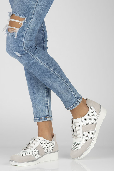 Leather shoes Filippo DP028/23 WH white