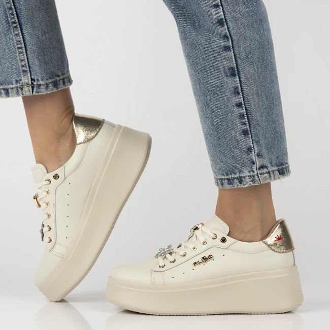 Leather sneakers Filippo DP6790/25 BE beige