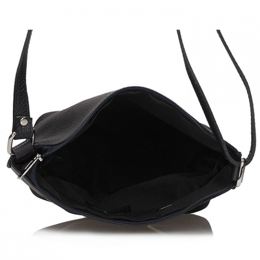 Handbag Toscanio Leather Messenger Bag C10 black