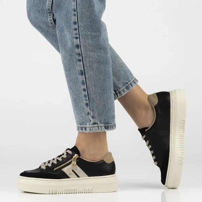 Rieker leather sneakers M1912-00 black