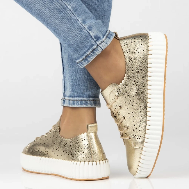 Leather shoes Filippo DP6761/25 GO gold