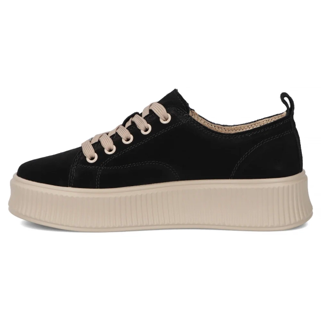 Leather sneakers Filippo DP6122/26 BK BE black
