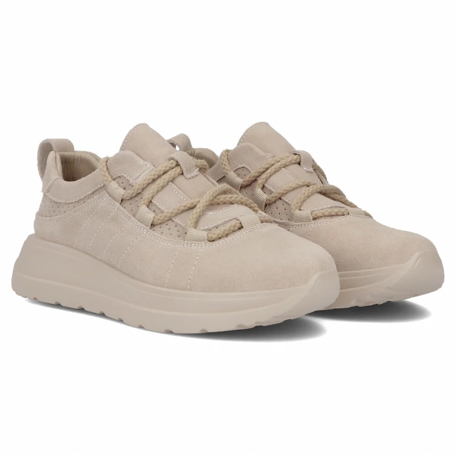 Leather sneakers Filippo DP6706/25 BE beige