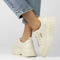 Leather sneakers Filippo DP6779/25 BE beige