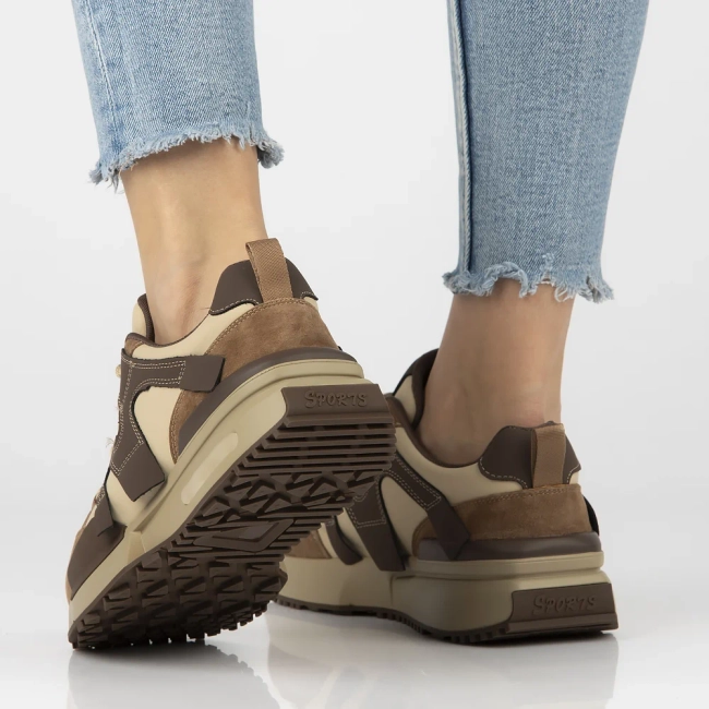 Leather sneakers Filippo DP6970/25 BE brown