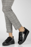 Skórzane półbuty na platformie Filippo DP3533/23 BK L czarne