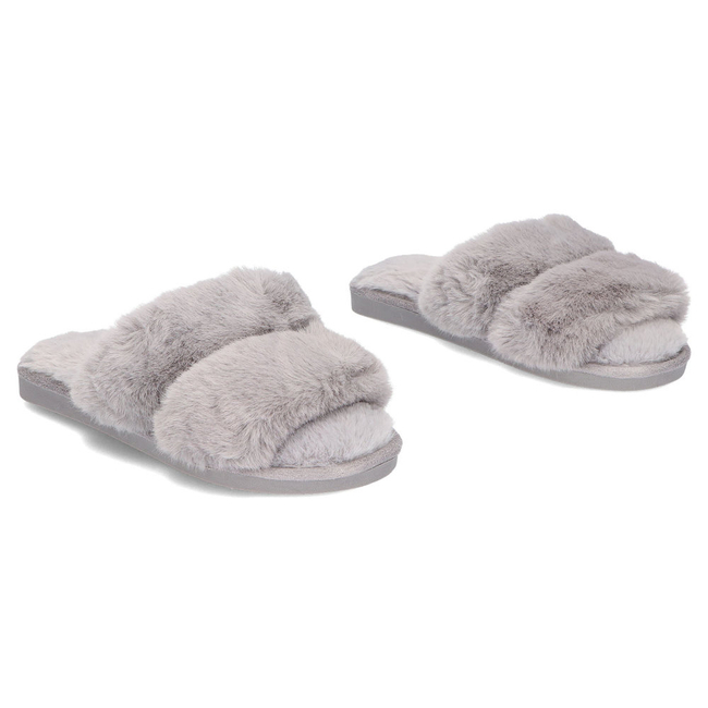 Fur slippers Grey YL-60