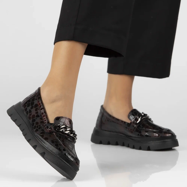 Leather shoes Filippo DP6467/24 BG burgundy