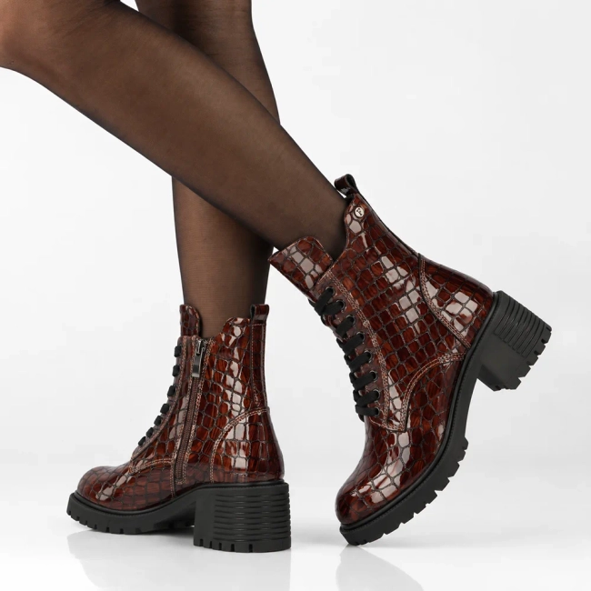 Leather heeled ankle boots Filippo DBT7971/26 BR brown
