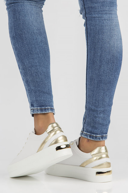 Skórzane półbuty FILIPPO DP3530/22 WH białe