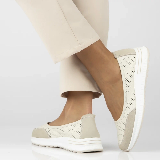 Leather shoes Filippo DP6134/25 BE beige