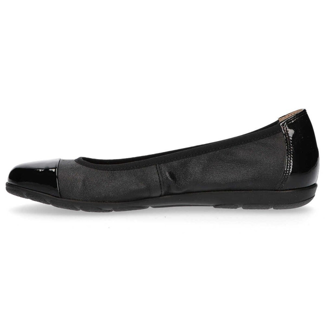Skórzane baleriny Caprice 9-22152-24 033 czarne