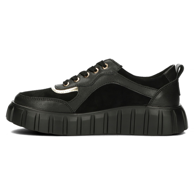 Leather sneakers Filippo DP4533/23 BK black