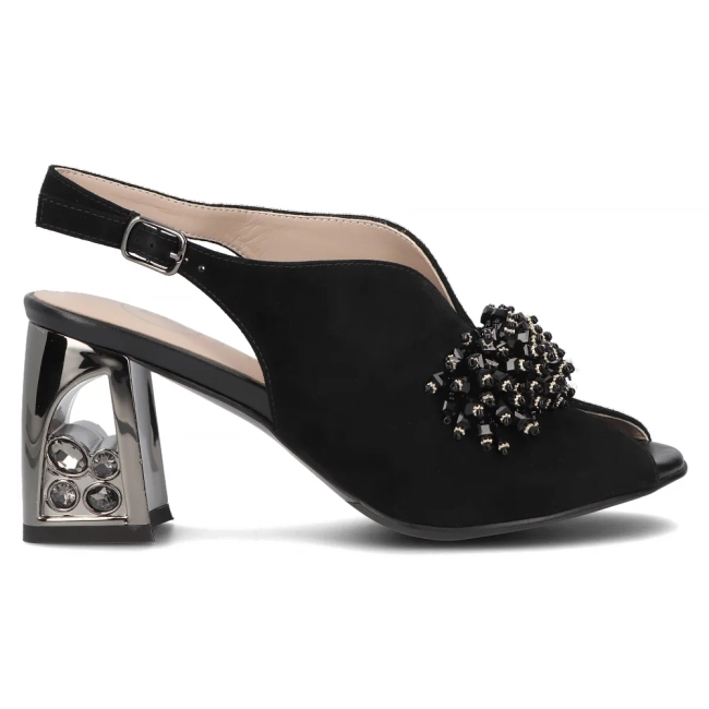 Leather sandals Filippo DS6180/24 BK SU black