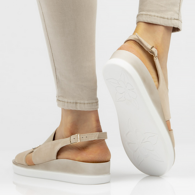 Leather sandals Filippo 179 beige