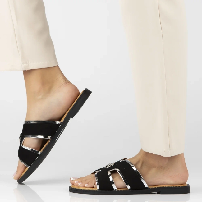 Klapki Filippo DK6921/25 BK czarne