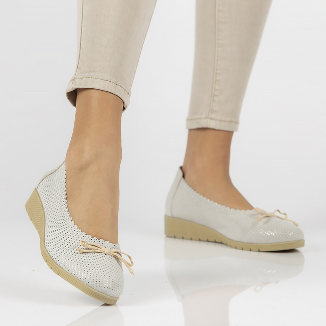 Skórzane półbuty Filippo DP1254/20 GR szare