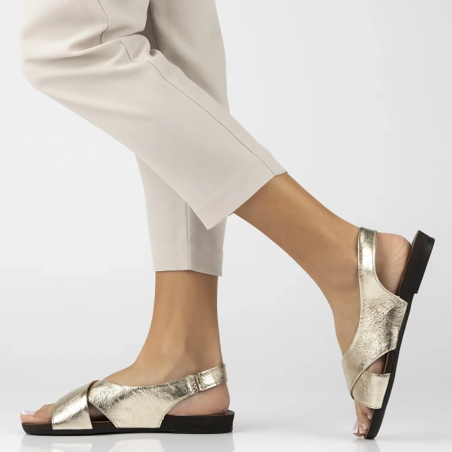 Leather sandals Filippo 40407 gold