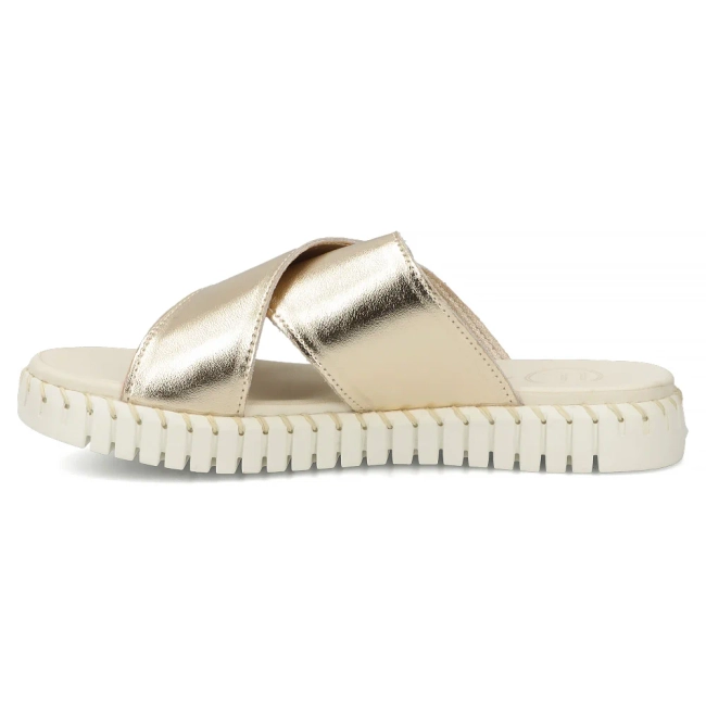 Leather flip-flops Filippo DK7626/26 GO gold