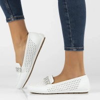 Leather loafers Rieker 46885-80 white