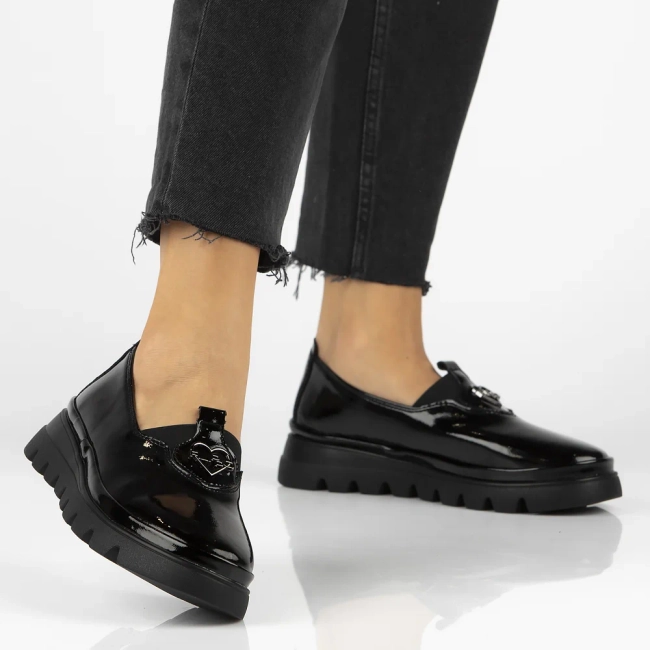 Leather shoes Filippo DP7170/25 BK L black