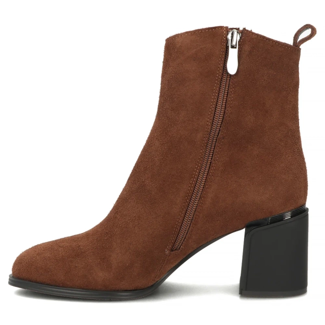 Leather heeled ankle boots Filippo DBT8147/26 BR brown