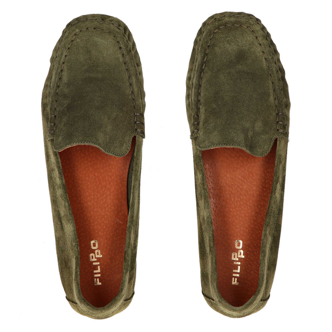 Loafers Filippo 10058 Olive Velor