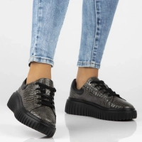 Leather sneakers Filippo DP6766/25 GR grey