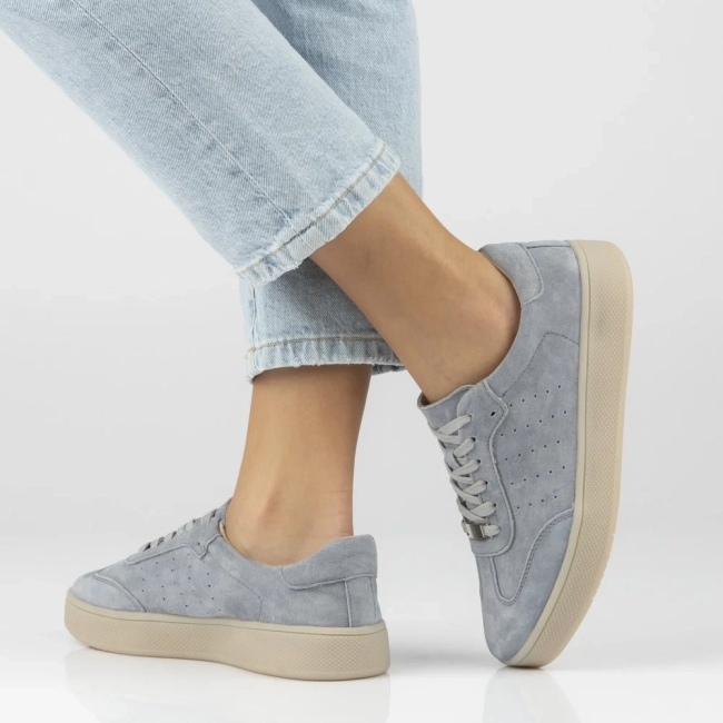 Leather sneakers Filippo DP7524/26 GR grey