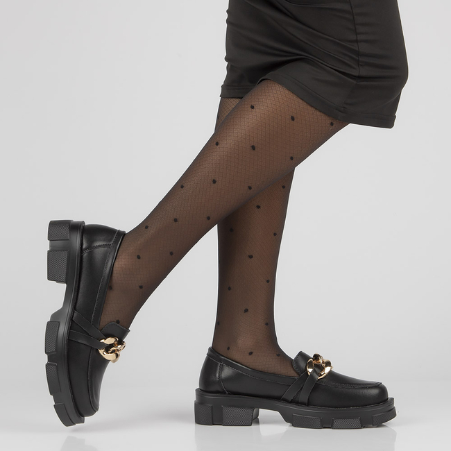 Skórzane półbuty Filippo DP3221/21 BK czarne