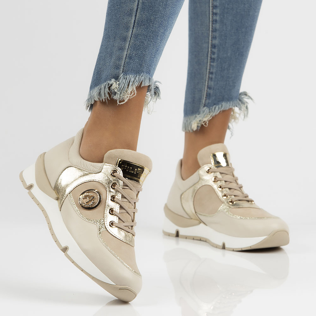 Leather sneakers Filippo 141 beige