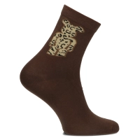 Women's Socks Cosas brown LM207 brown leopard bear