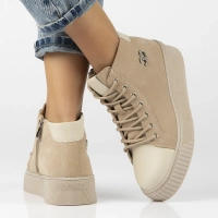 Leather ankle boots DBT6483/24 BE beige