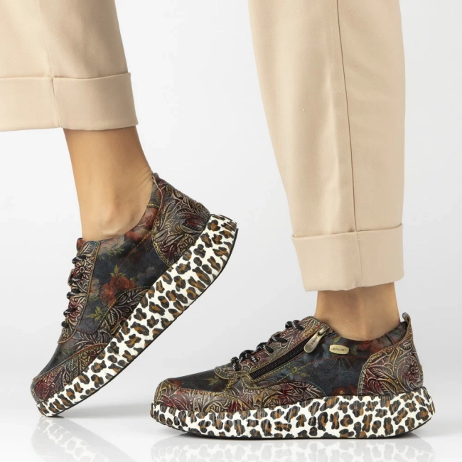 Skórzane sneakersy Laura Vita nikito 62 czarne