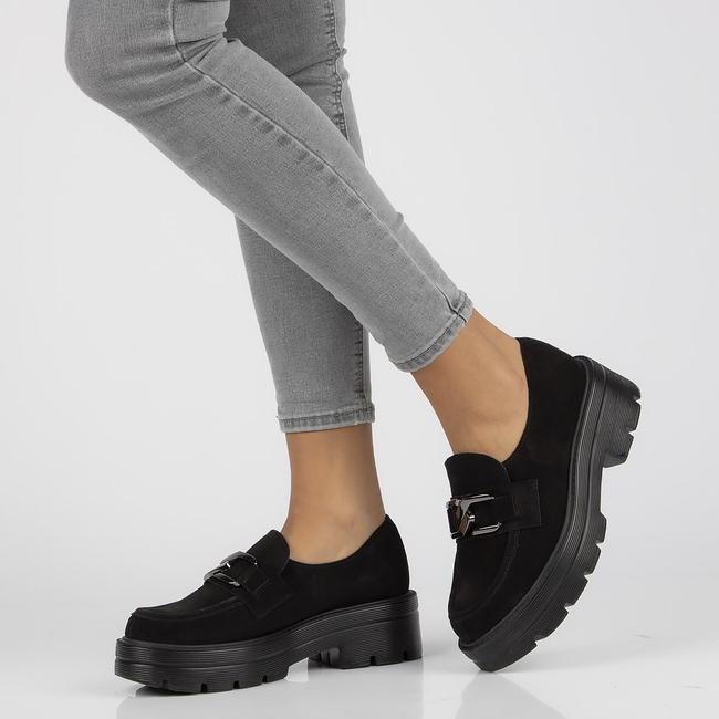 Leather shoes 20086 black