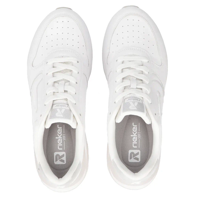 Leather sneakers Rieker W2502-80 white