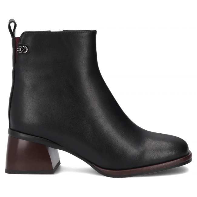 Leather ankle boots Filippo DBT8122/26 BK BG black