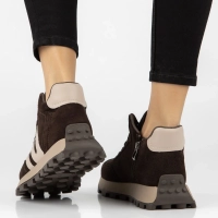 Leather platform ankle boots Filippo DBT7975/26 D BR brown