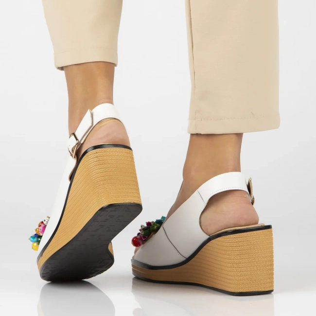 Leather sandals Filippo DS6021/25 WH white