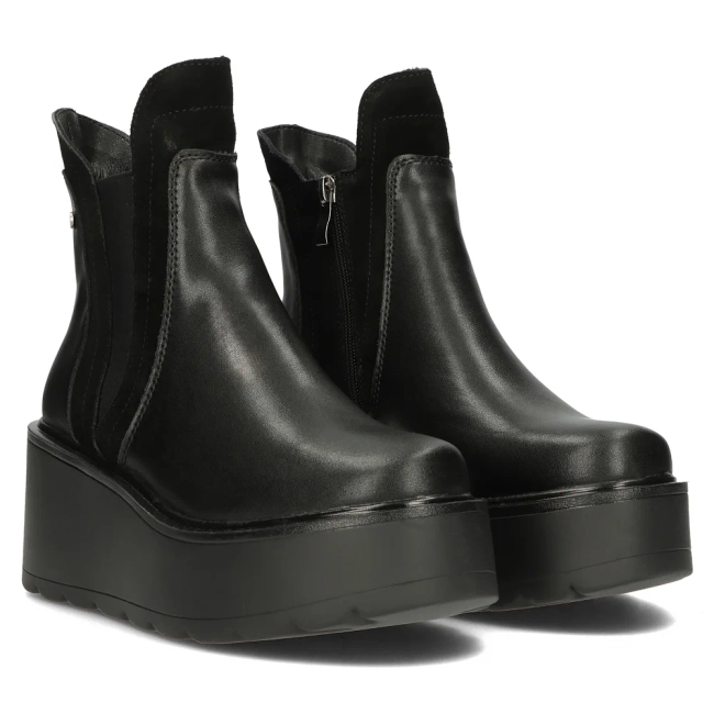 Leather ankle boots Filippo DBT4745/23 BK black