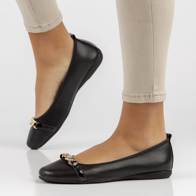 Leather ballerinas Filippo DP3709/22 BK black