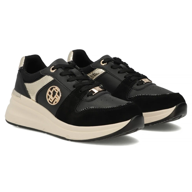Skórzane sneakersy Filippo DP7769/26 BK czarne